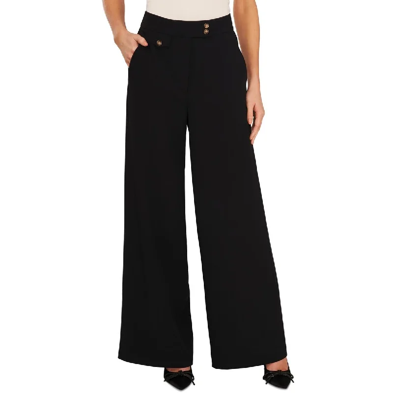 CeCe Womens Wide Legs Flat Front Trouser Pants