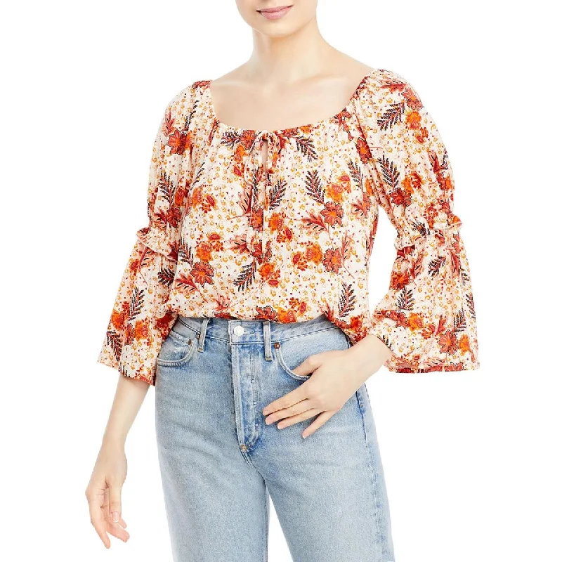 Chenault Womens Printed Peasant Blouse