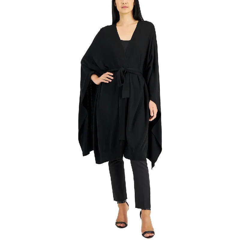 Donna Karan Womens Cashmere Blend Cape Wrap Sweater