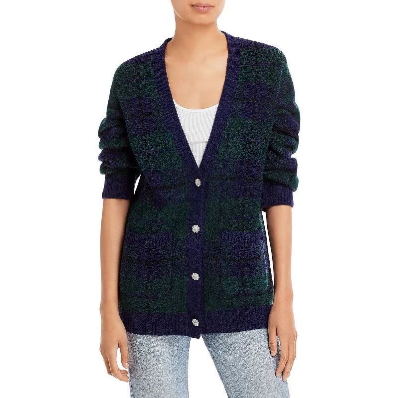 Rails Womens Runi Plaid Knit Cardigan Sweater