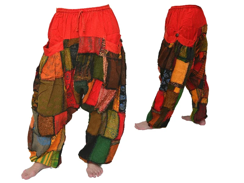 Boho Hippie Harem Pants Men Women Patchwork Handmade & Unique