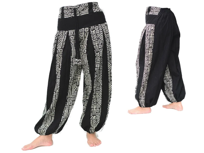 Genie Pants Aladdin Pants Men Women Black Grey