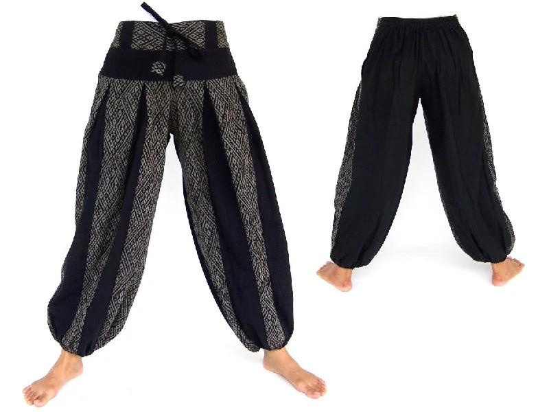 Genie Pants Aladdin Pants Men Women Black Grey