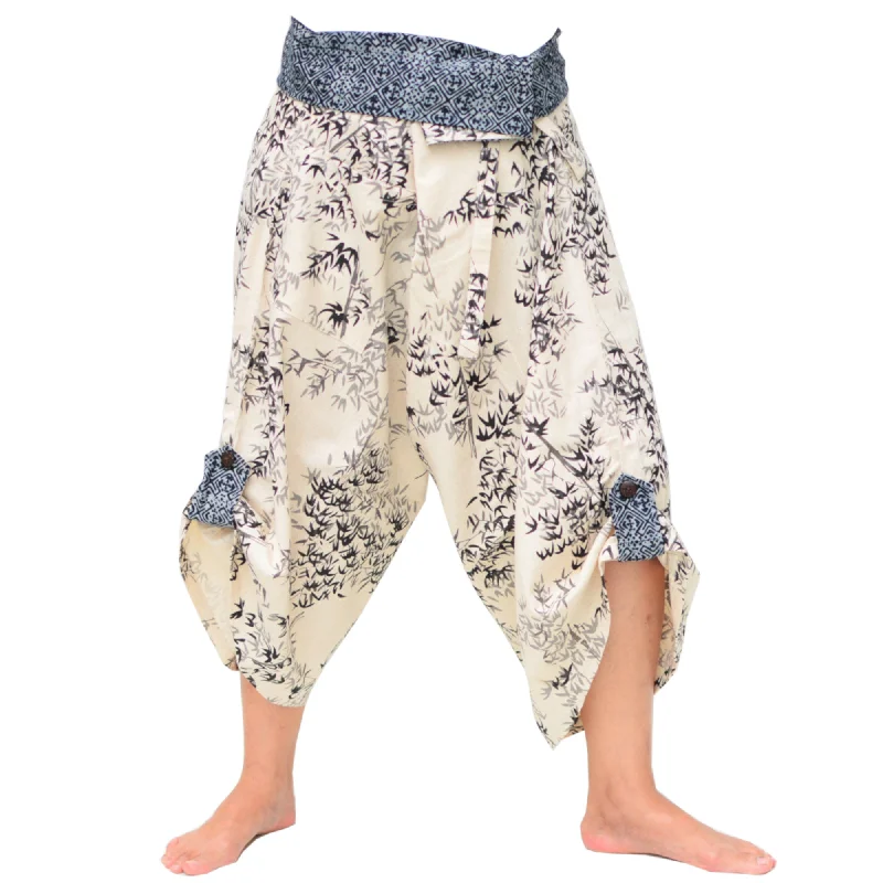 Samurai Pants Yoga Pants Ninja Pants Men Women Unique Pants Beige