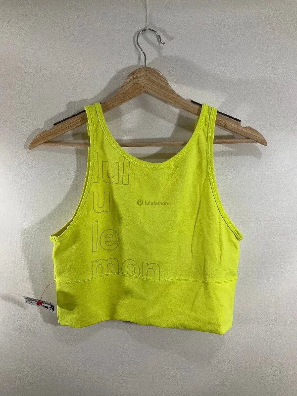 Athletic Bra By Lululemon In Yellow, Size: 10