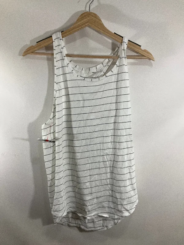 Athletic Tank Top By Lululemon In Striped Pattern, Size: 10