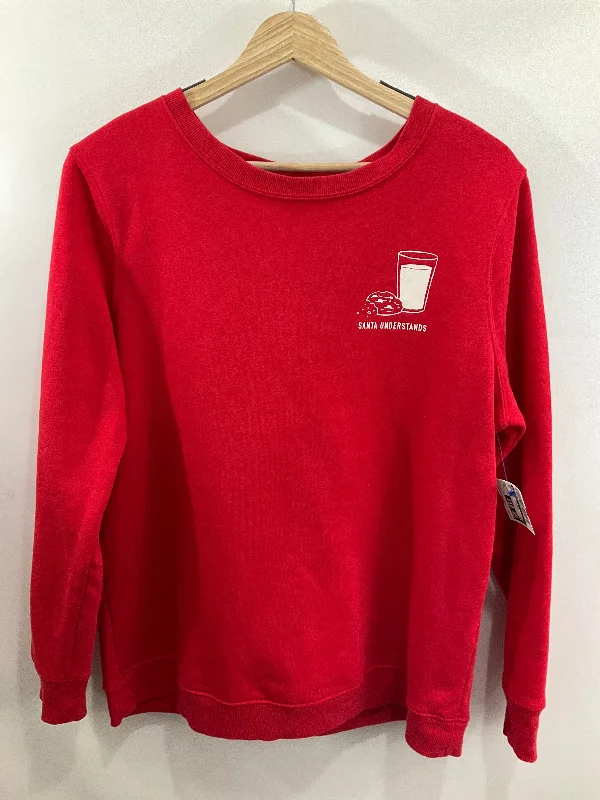 Sweatshirt Crewneck By Old Navy In Red, Size: L