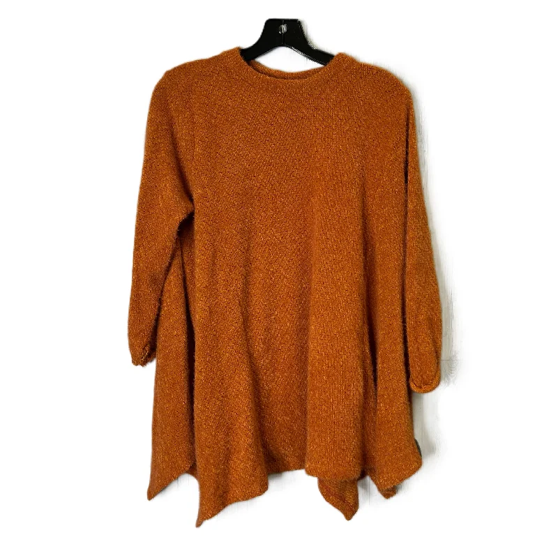 Top Long Sleeve By Cherish In Orange, Size: M