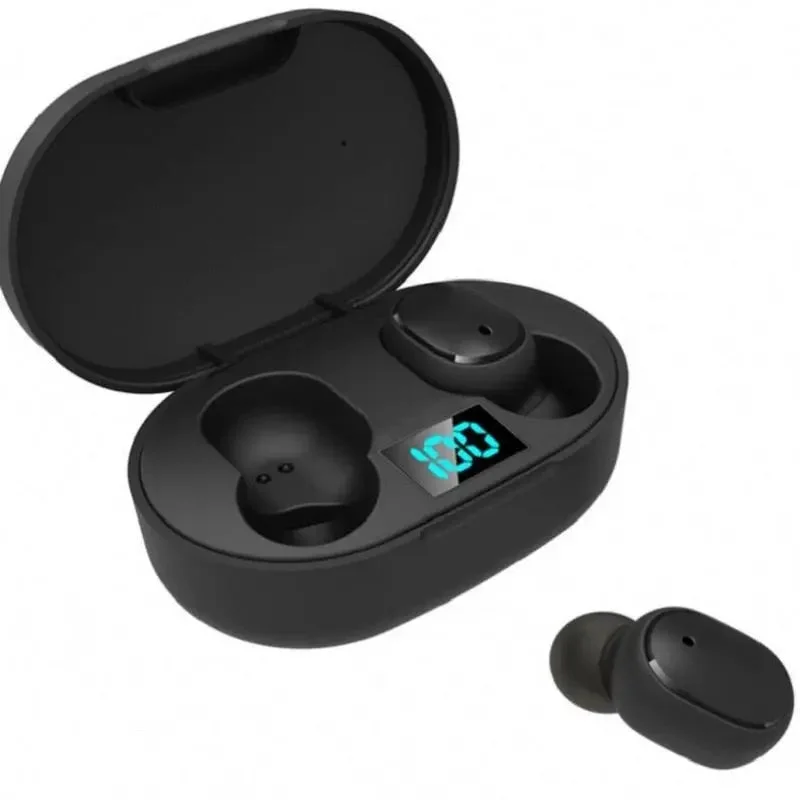 E6s Smart Digital Display Bluetooth Headset - Wireless Mini In-Ear Earbuds