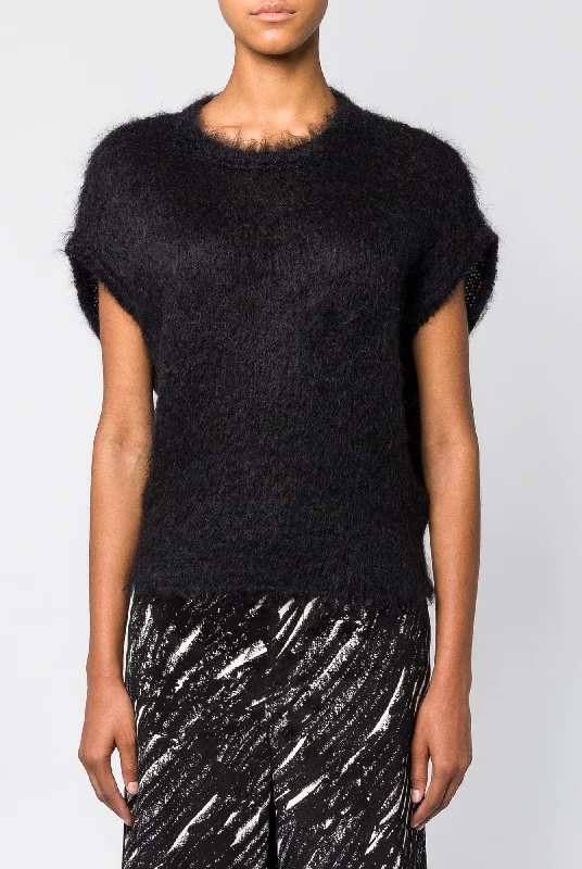 Marni Roundneck Cropped Sleeveless Sweater